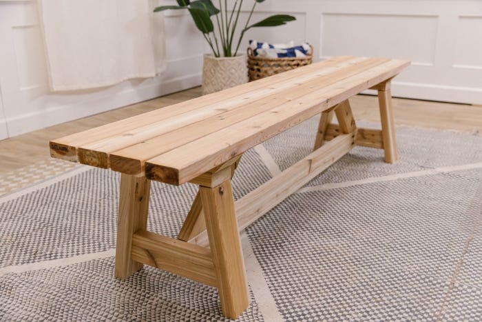 DIY Outdoor Dining Bench