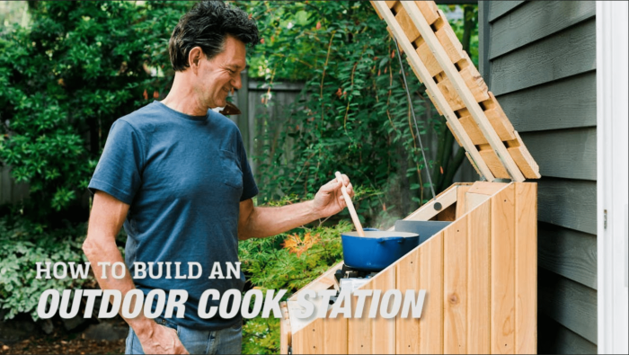 How To Build a DIY Outdoor Cook Station