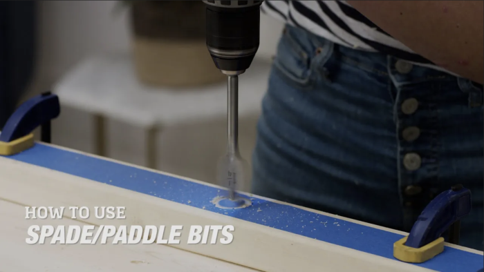 Tools 101: How To Use Spade/Paddle Bits