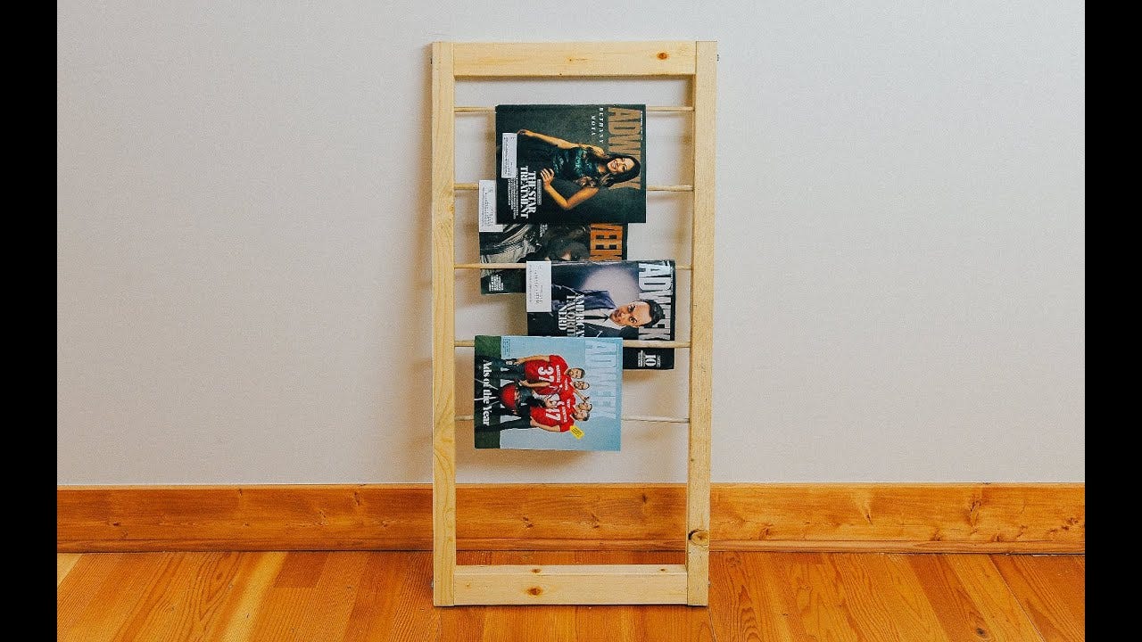 How To Make A Dowel Magazine Rack