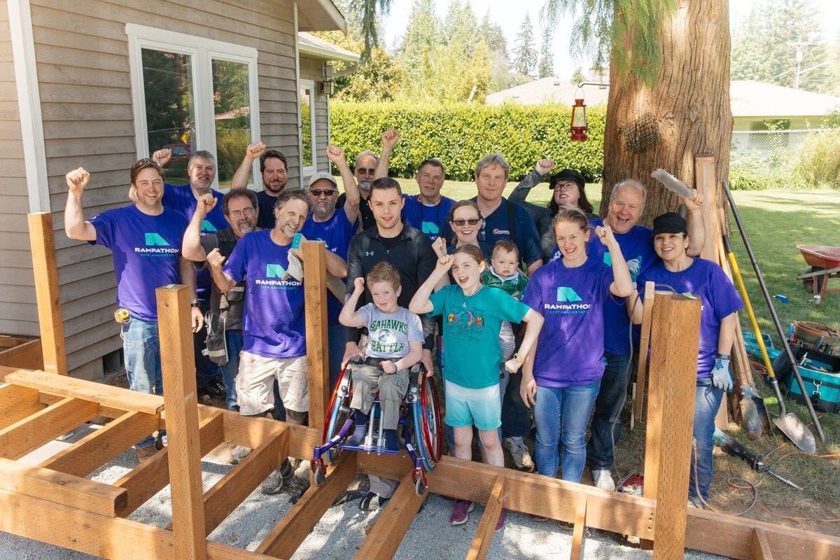 Rampathon Volunteers: Chermak Construction Builds Wheelchair Ramps