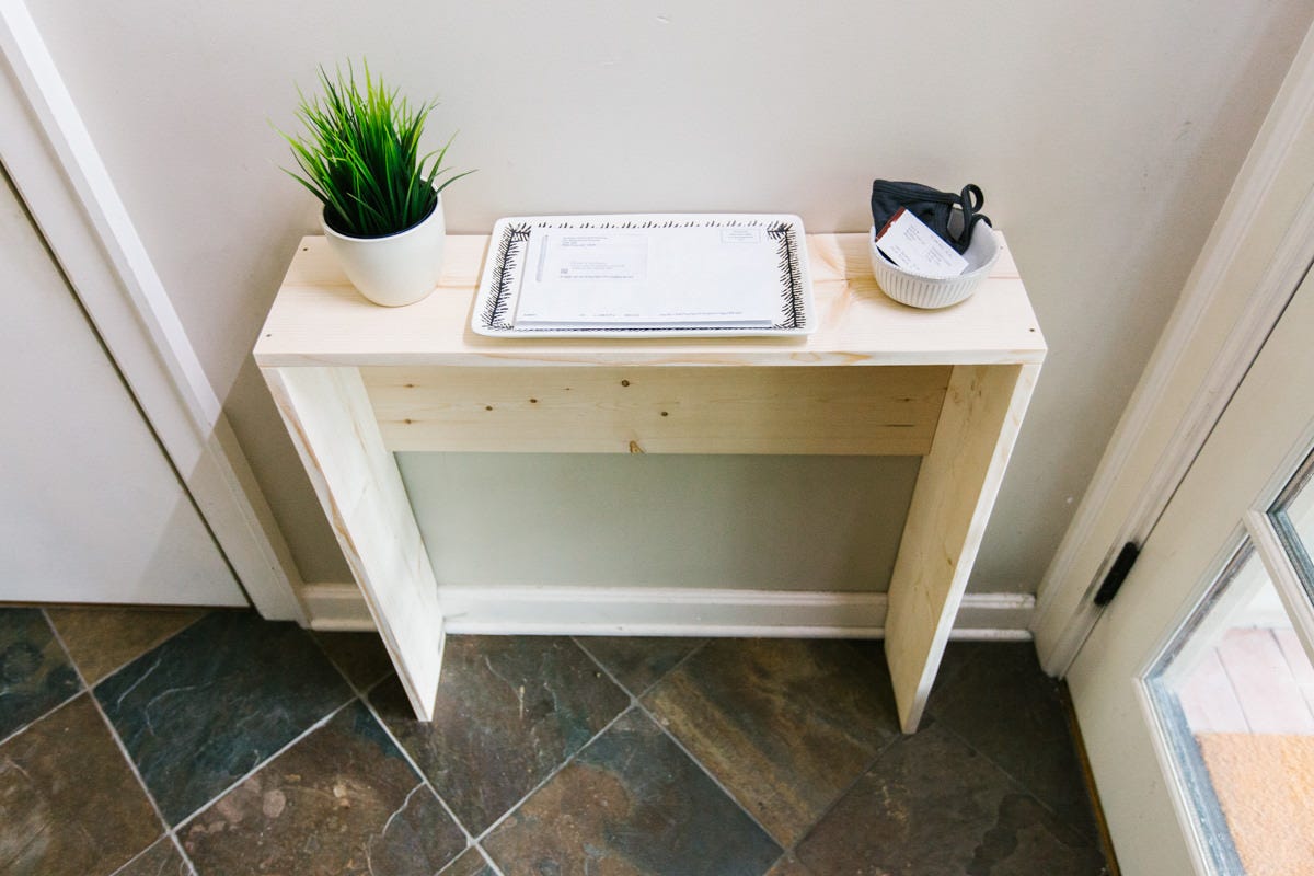 DIY Narrow Entryway Table