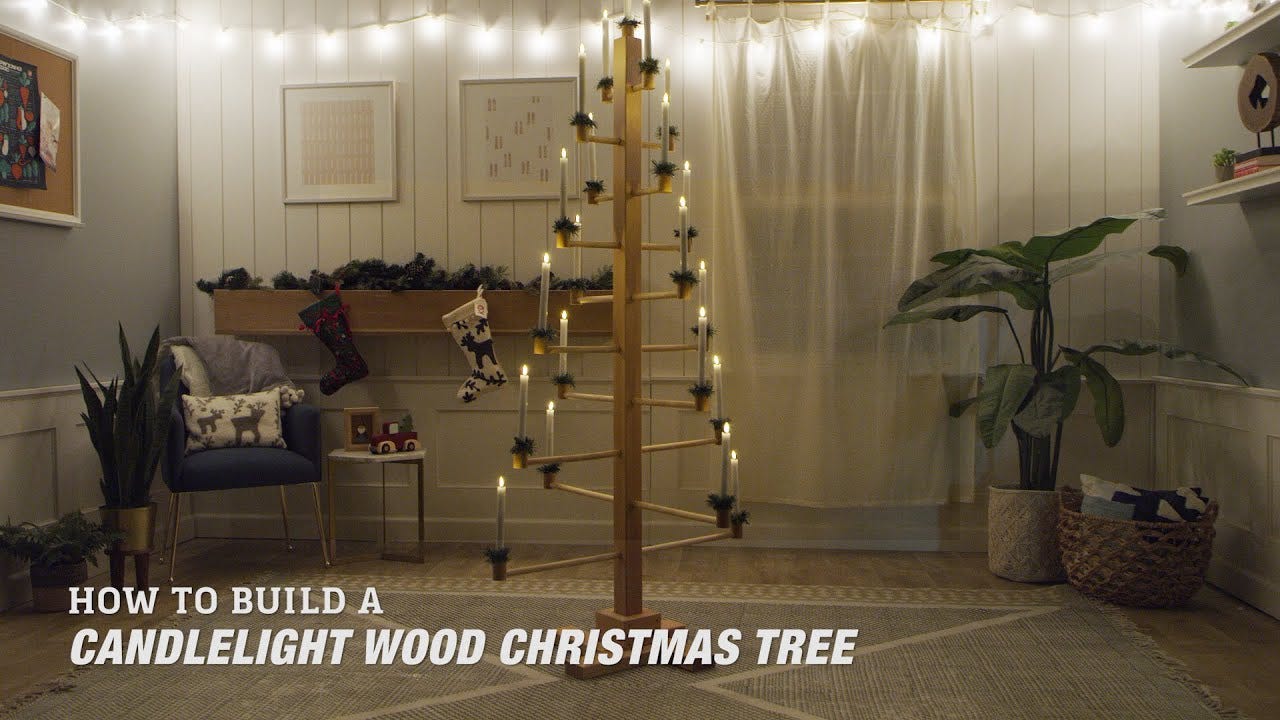 How To Build a Candlelight Wood Christmas Tree