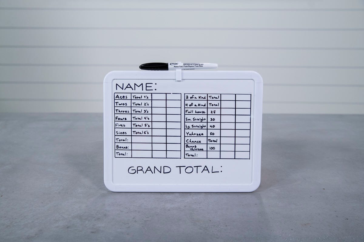 yahtzee diy scorecard yahtzee diy scorecard