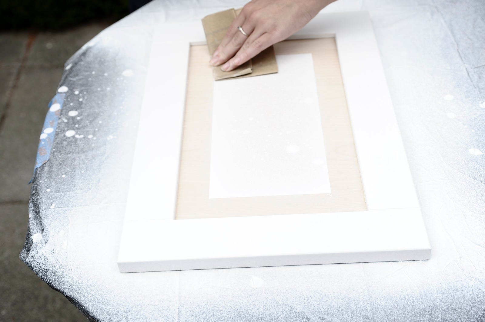 diy chalkboard sanding
