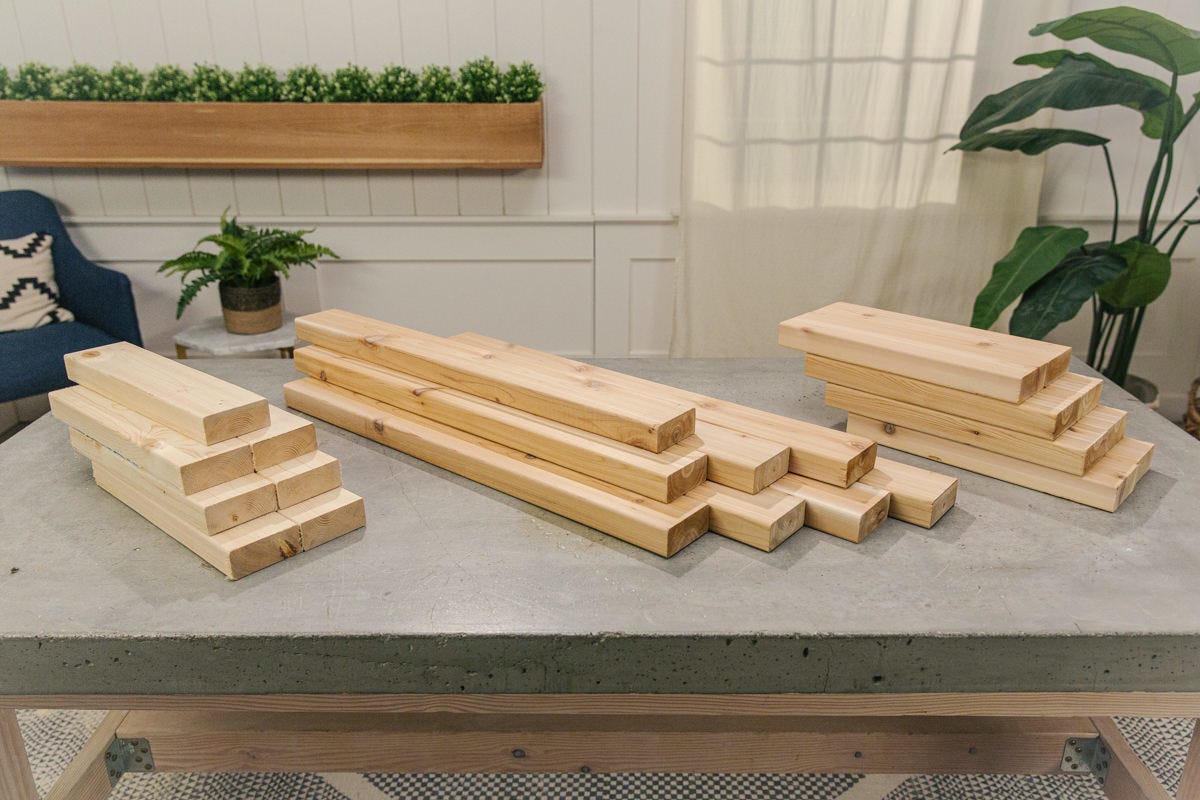 two by fours Cut boards.