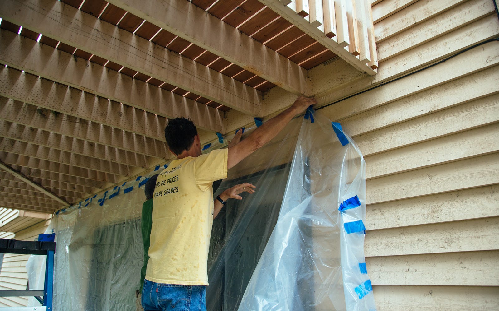 preparing for deck stain