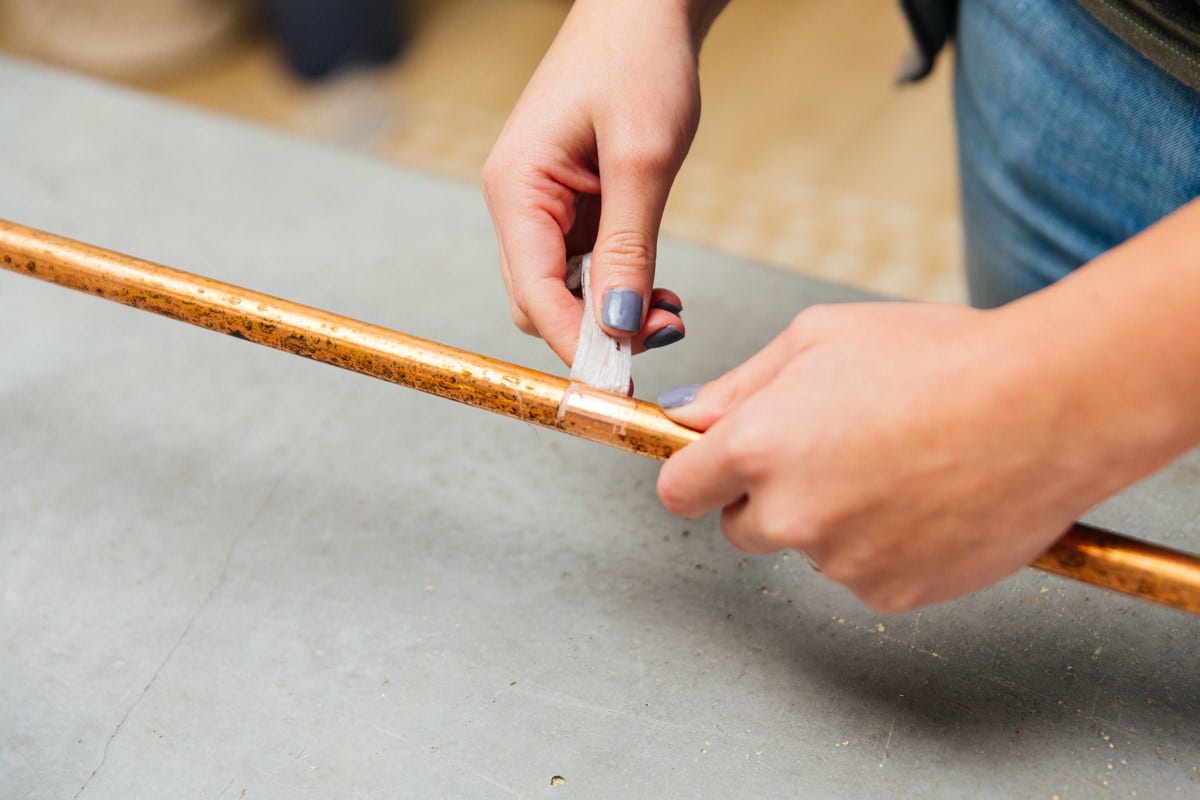 cleaning copper pipe cleaning copper pipe