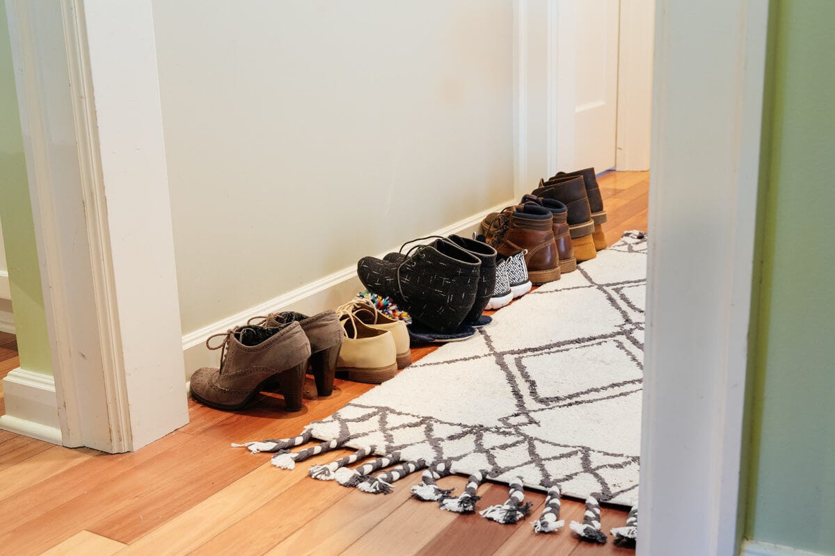 shoes in hallway shoes in hallway