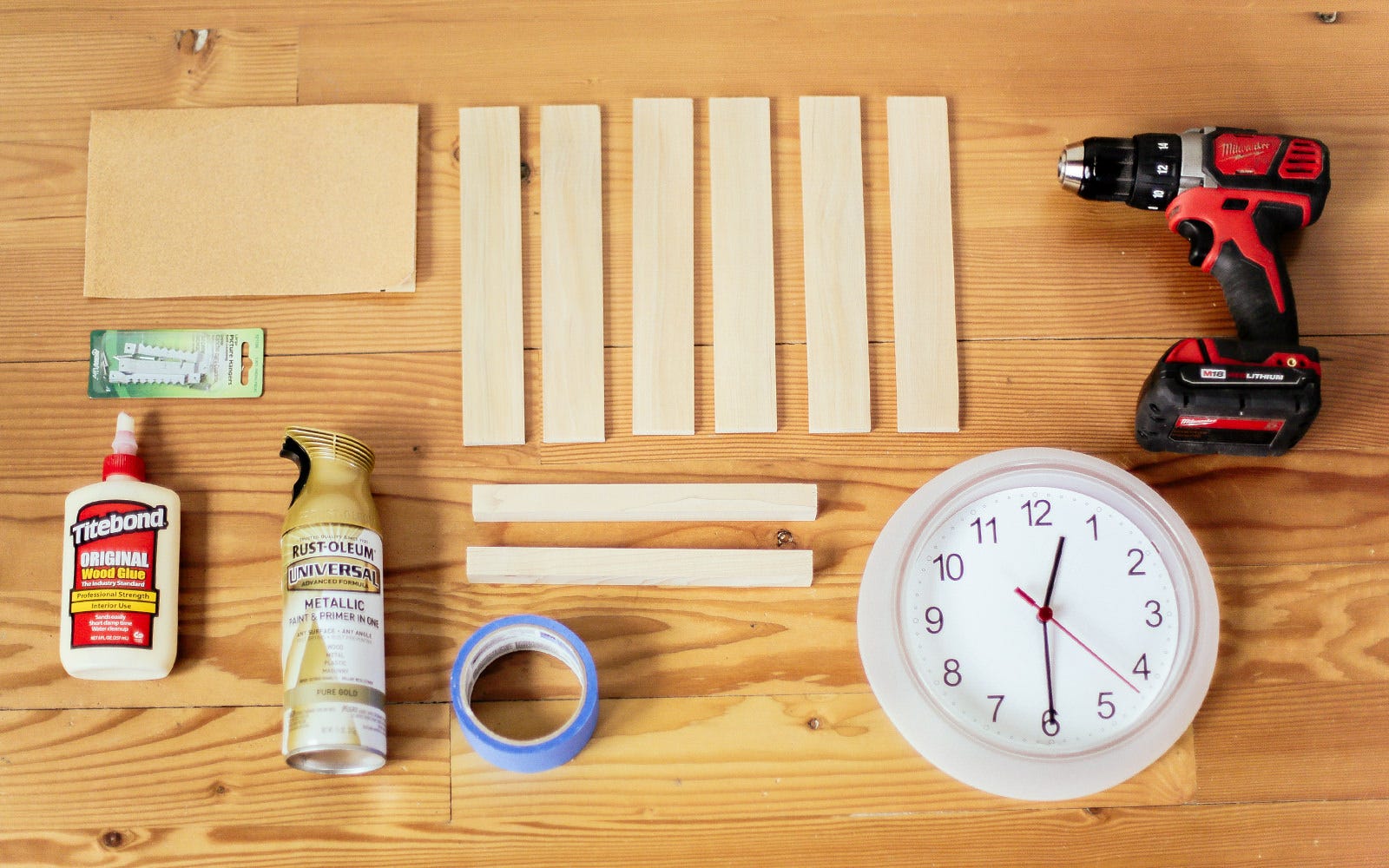 ikea clock hack materials