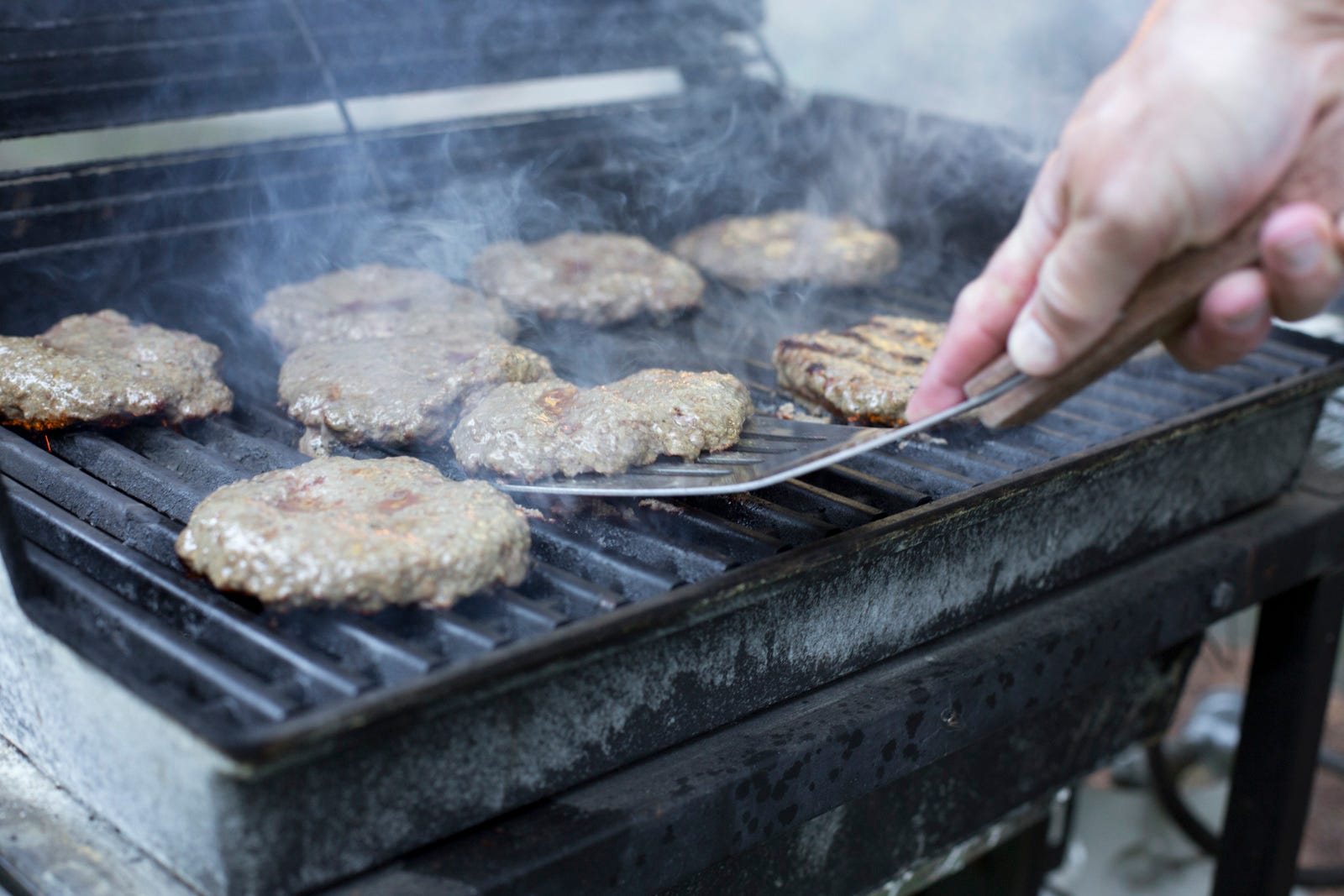 grilling on patio