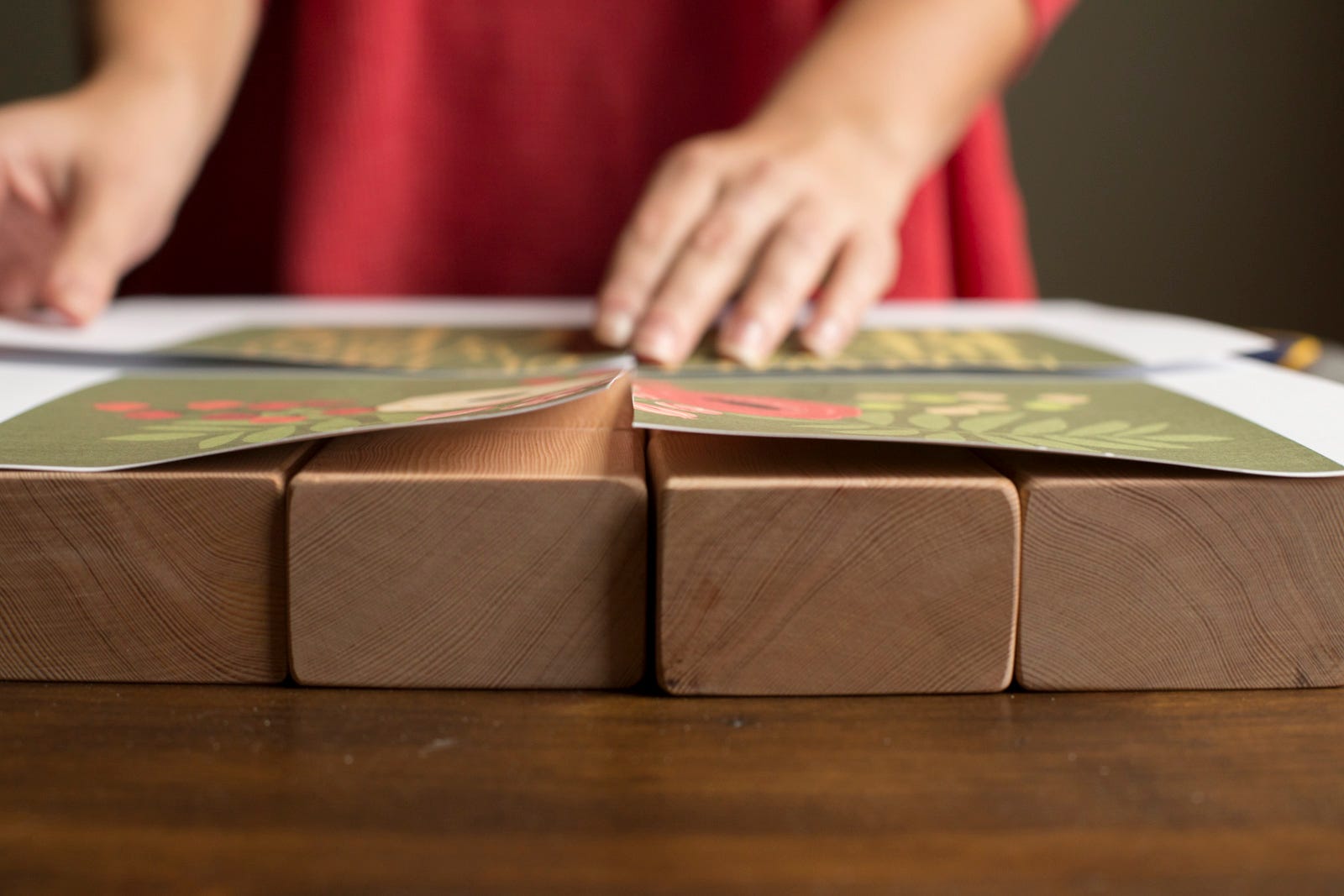 decorating wood for advent calendar