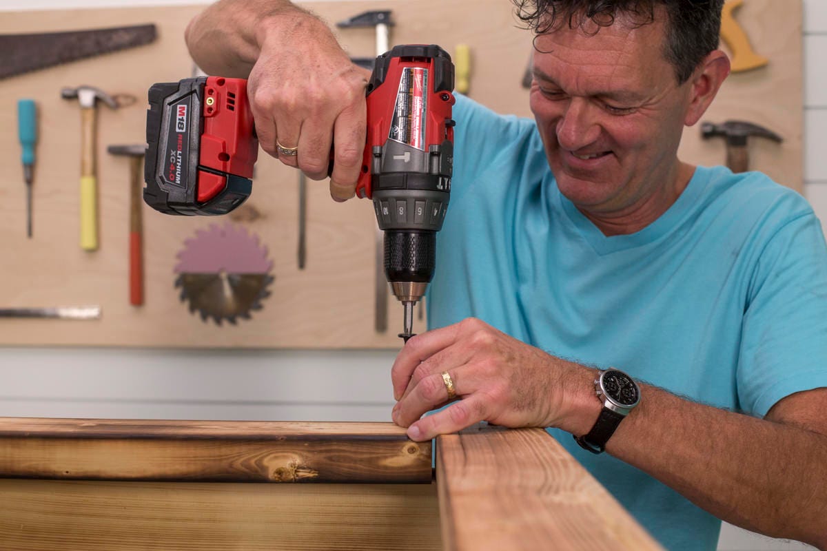 drilling for outdoor bar cart