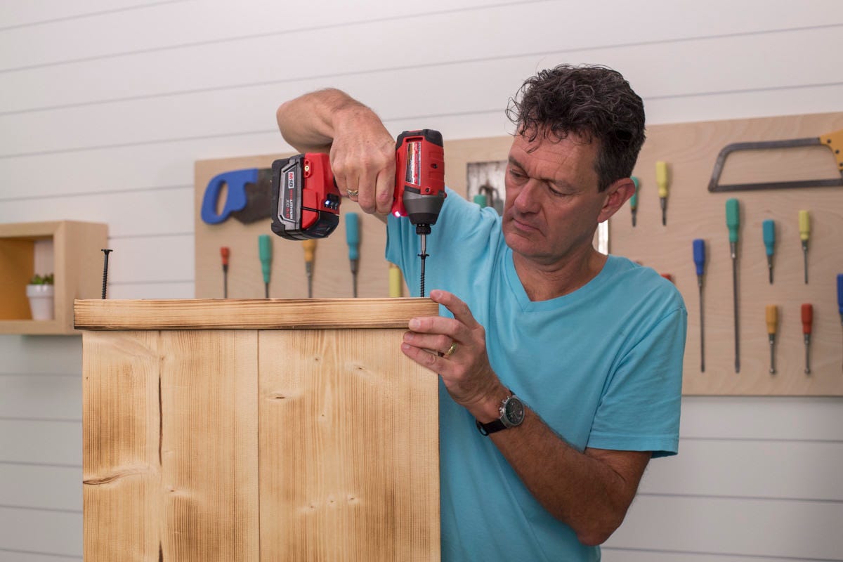 drilling into drink cart