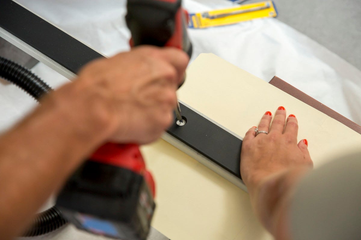 drilling holes for barn door