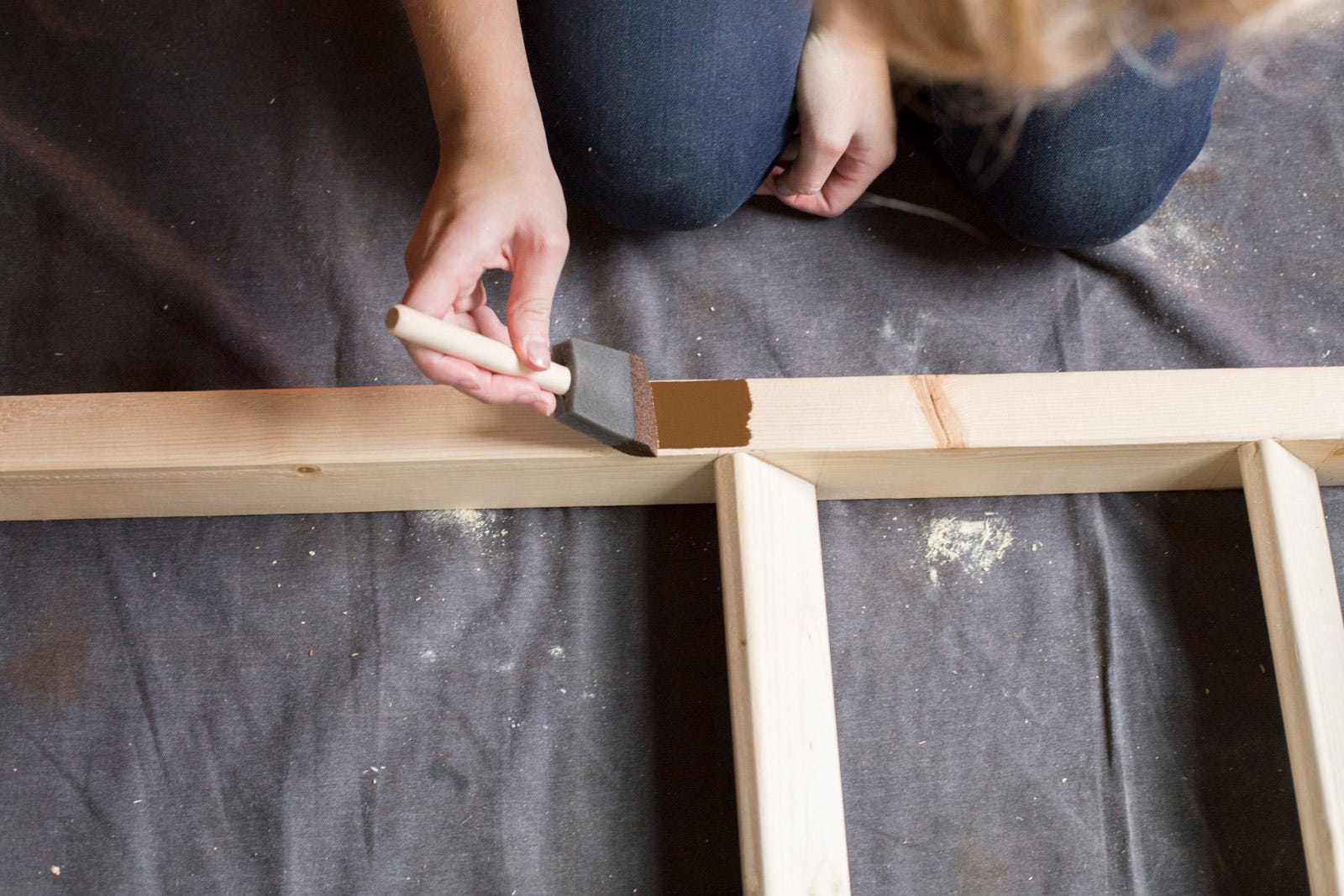 staining a blanket rack staining a blanket rack