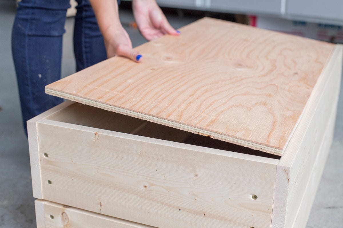 diy plywood crate top