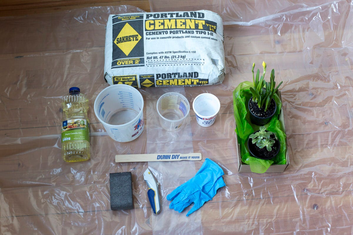 Cement Planter Materials