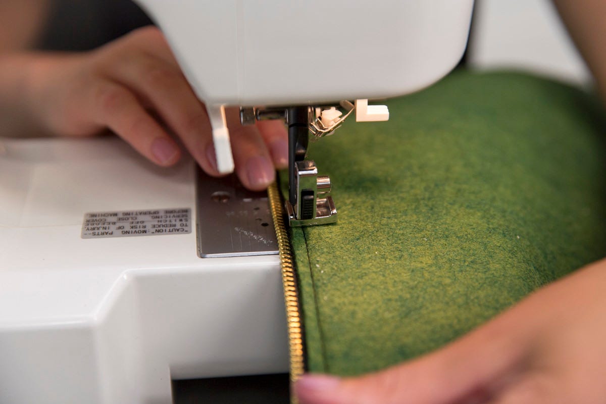 sewing zipper on felt sewing zipper on felt