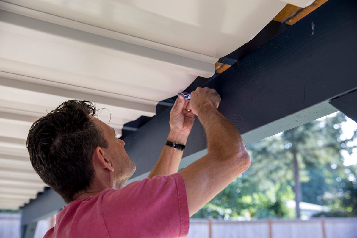 crimping v panels dry space under deck
