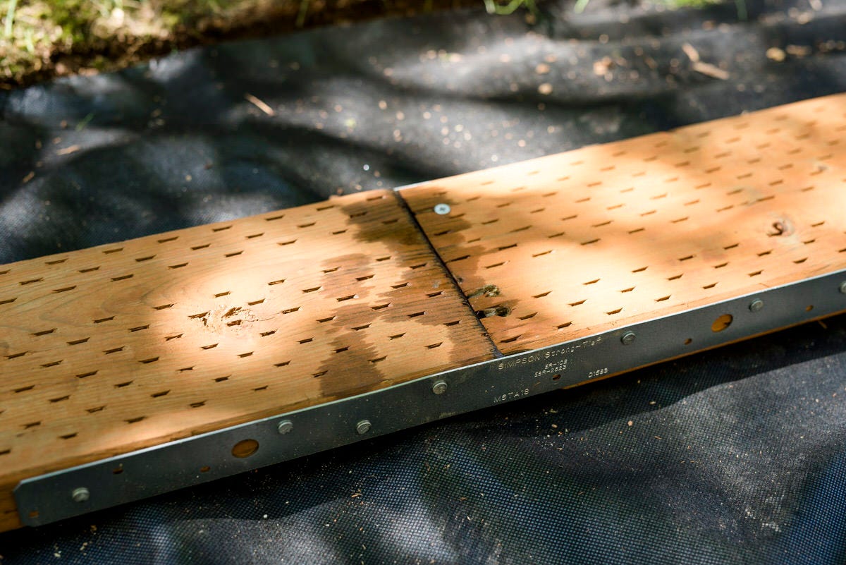 2x6 spliced together for diy boardwalk
