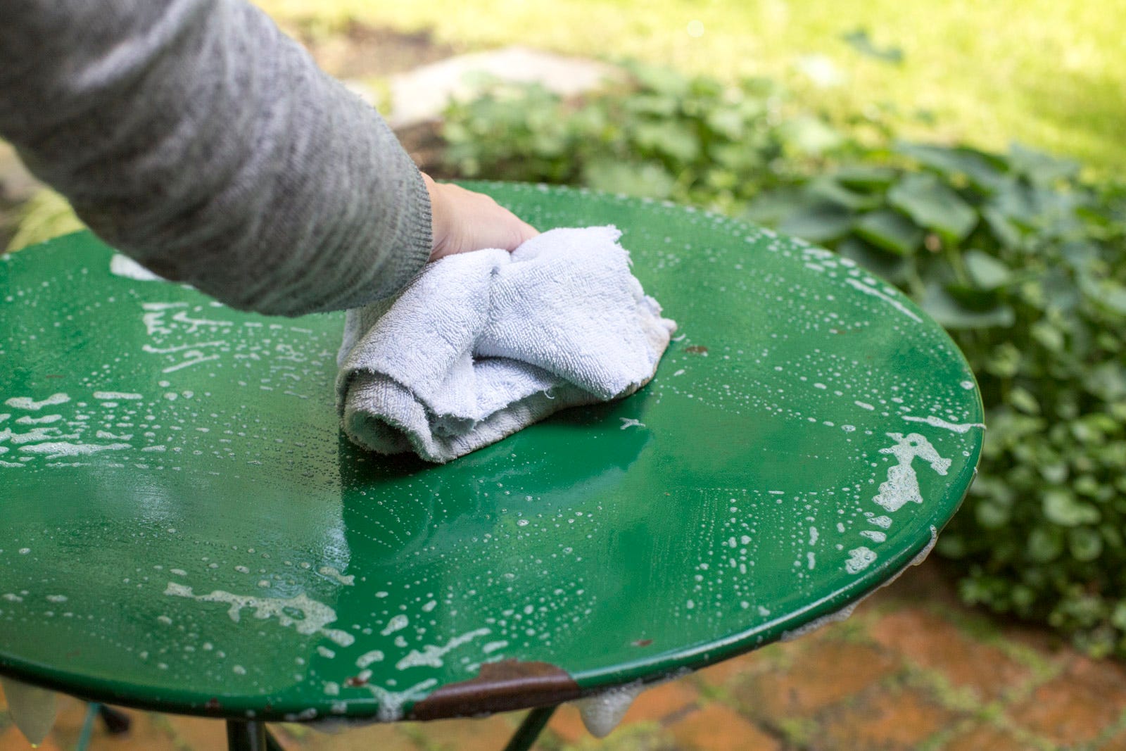 wash outdoor furniture with warm soapy water wash outdoor furniture with warm soapy water