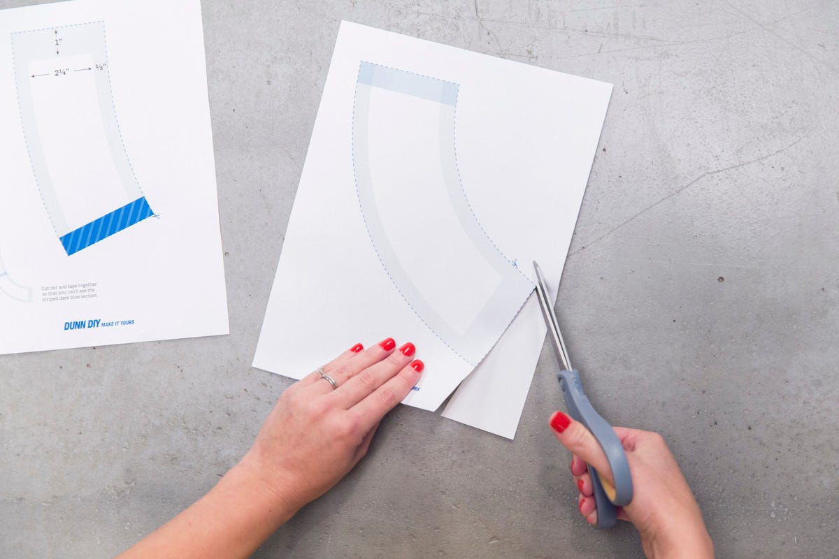 cutting out apron pieces