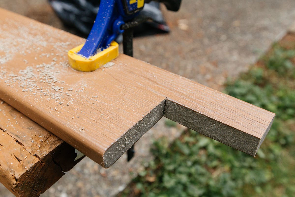 cutting composite deck board cutting composite deck board