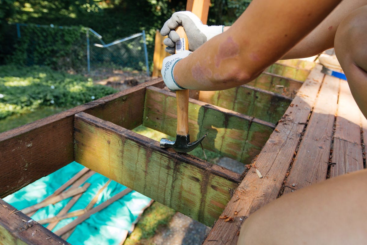 removing old decking removing old decking