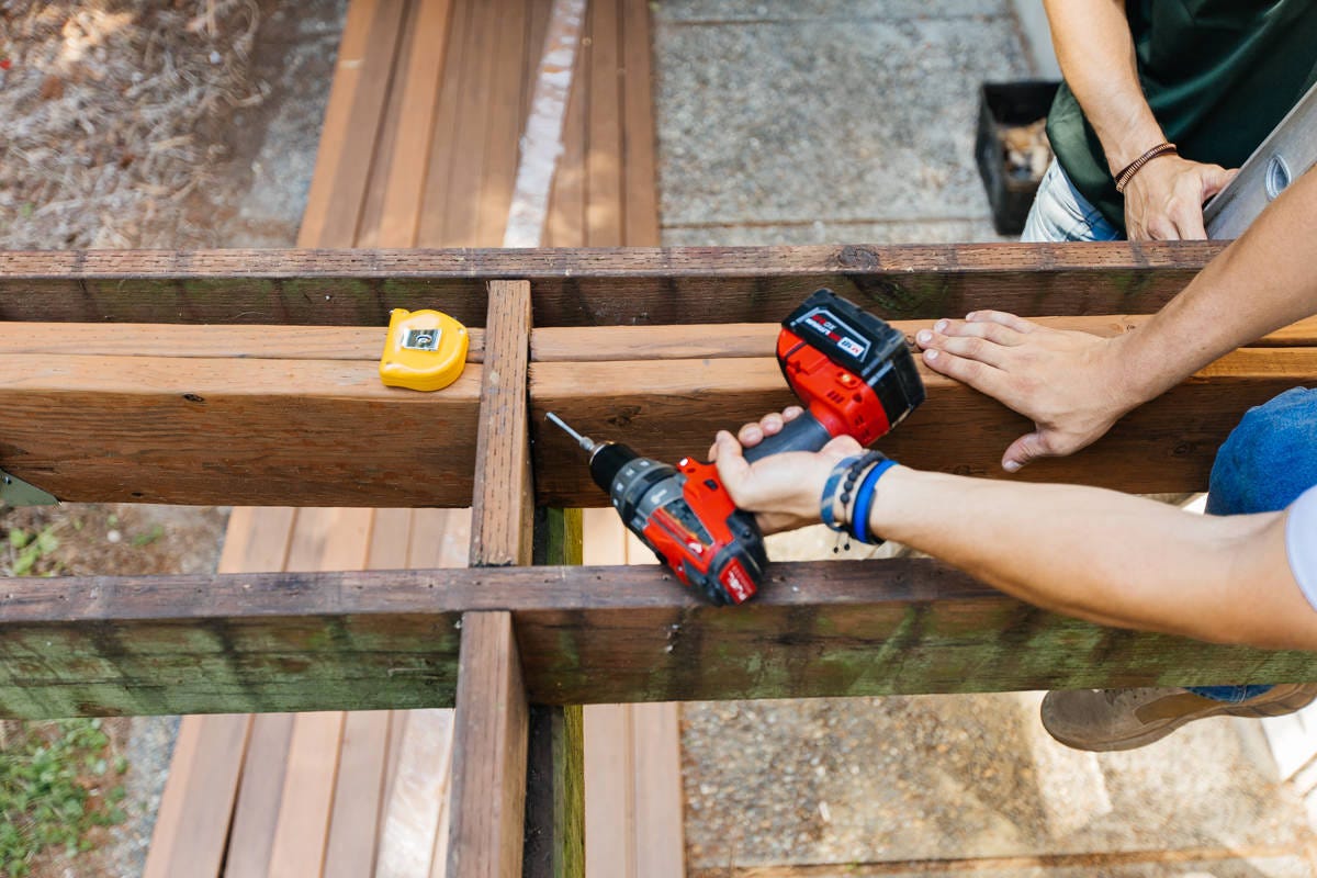 installing deck framing installing deck framing