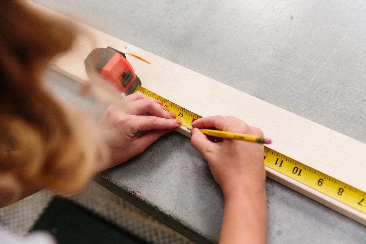 Cut one-by-four for umbrella stand Cut one-by-four for umbrella stand