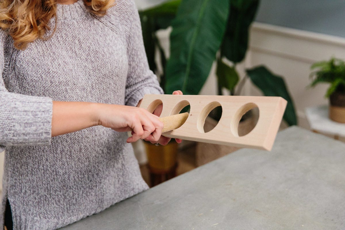 use sandpaper inside holes use sandpaper inside holes
